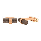 Cylinder Black Rose Gold Cufflinks In Box Bulk