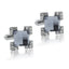 Square Grey Crystal Cufflinks In Box Bulk