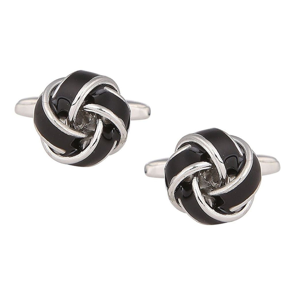 Knot Black Knot Cufflinks In Box Bulk