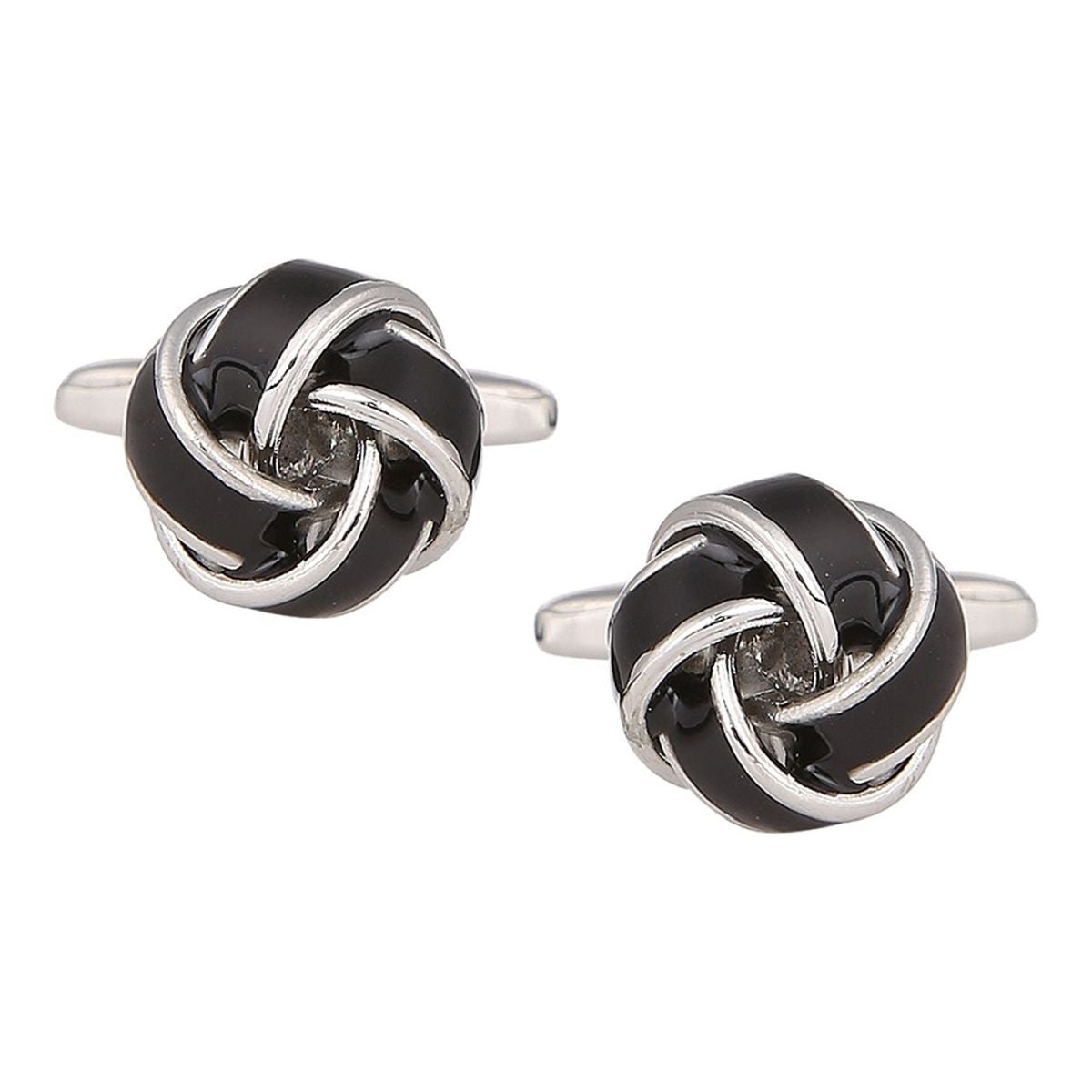 Knot Black Knot Cufflinks In Box Bulk