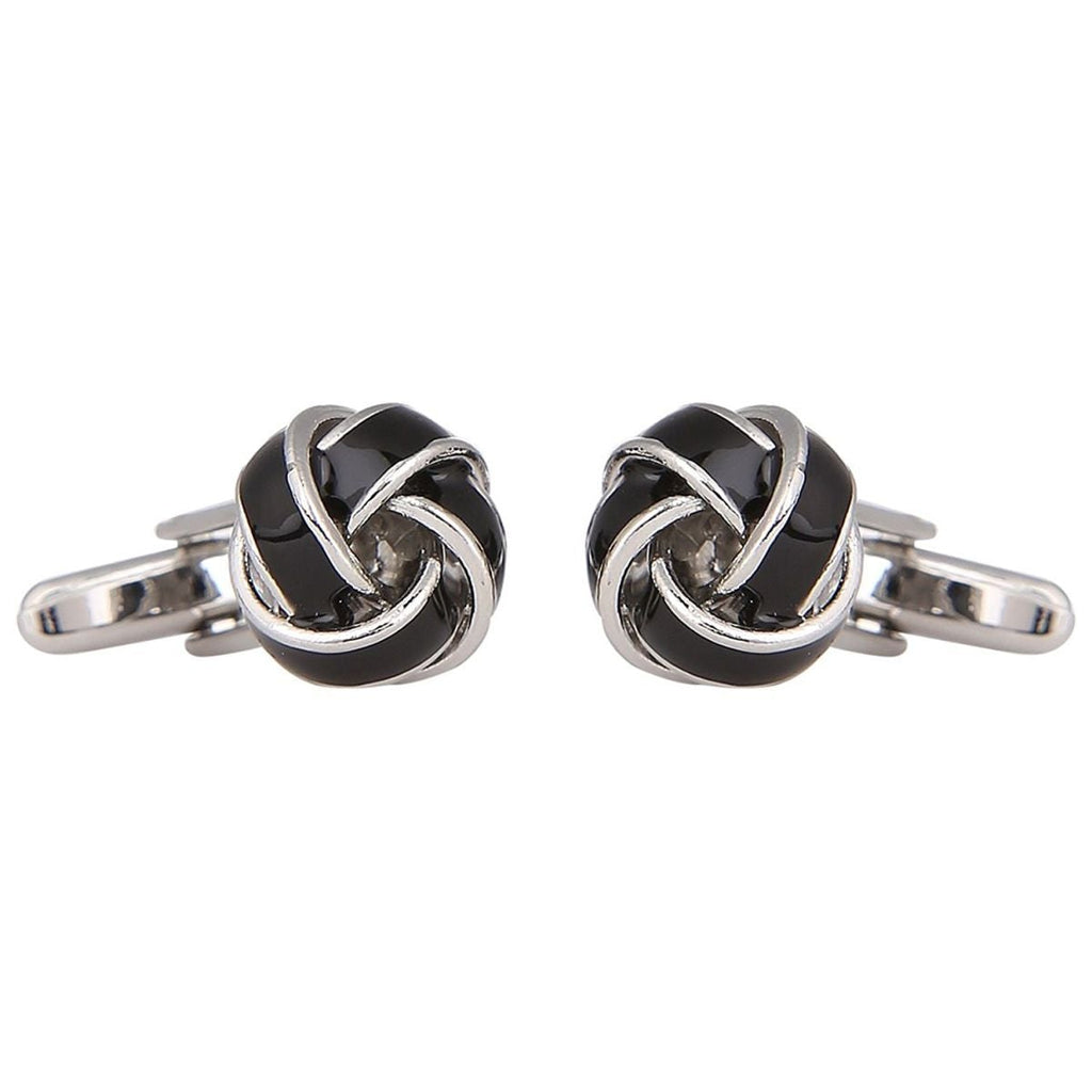 Knot Black Knot Cufflinks In Box Bulk