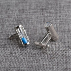 Fancy Blue Sand Timer Hour Glass Cufflinks In Box Bulk