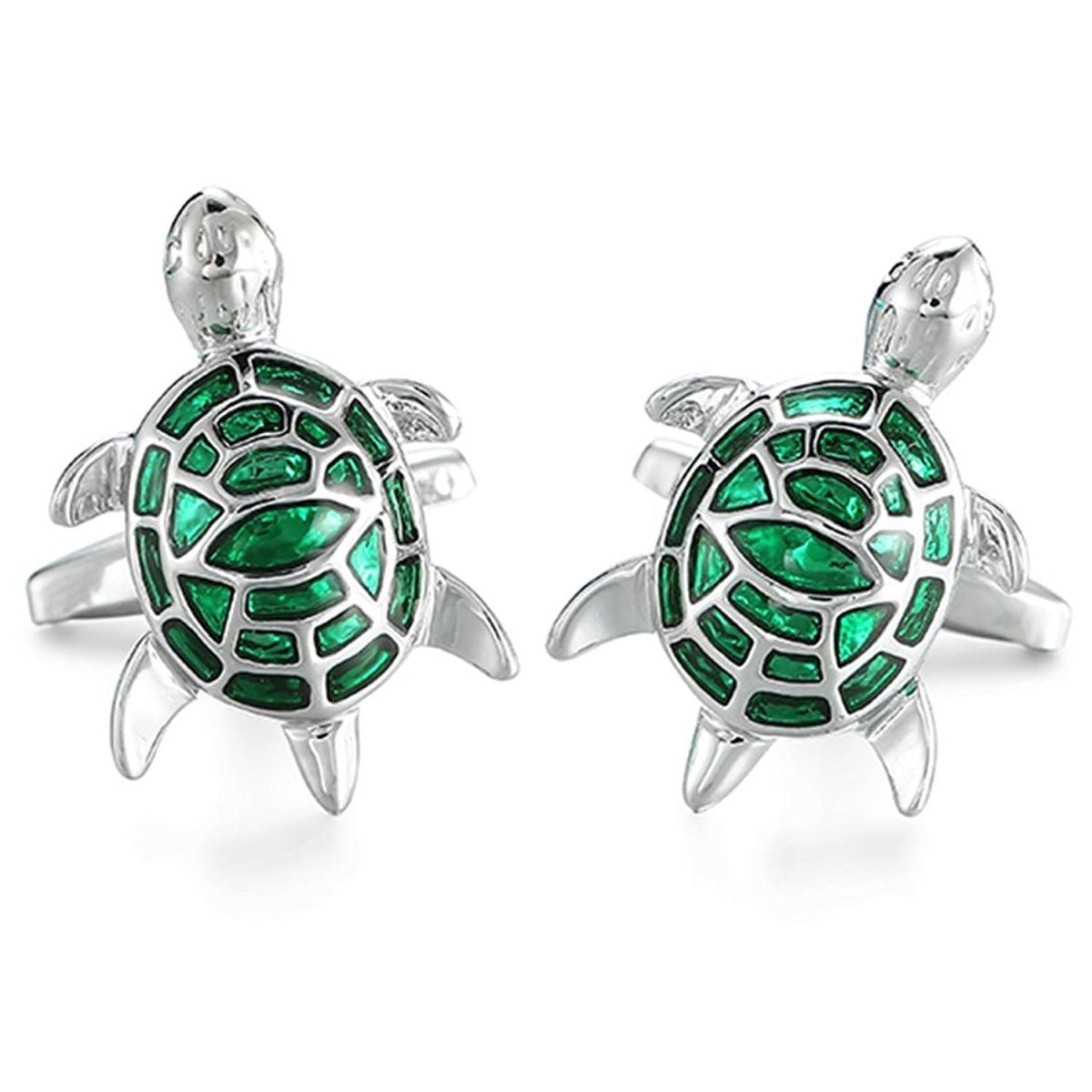 Turtle Tortoise Green Cufflinks In Box Bulk Secondary image