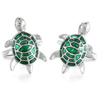 Turtle Tortoise Green Cufflinks In Box Bulk