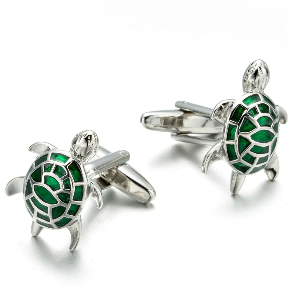 Turtle Tortoise Green Cufflinks In Box Bulk