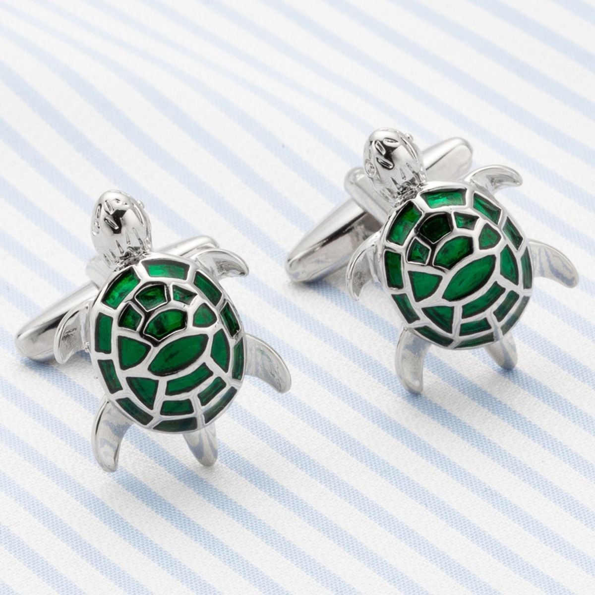 Turtle Tortoise Green Cufflinks In Box Bulk Main image