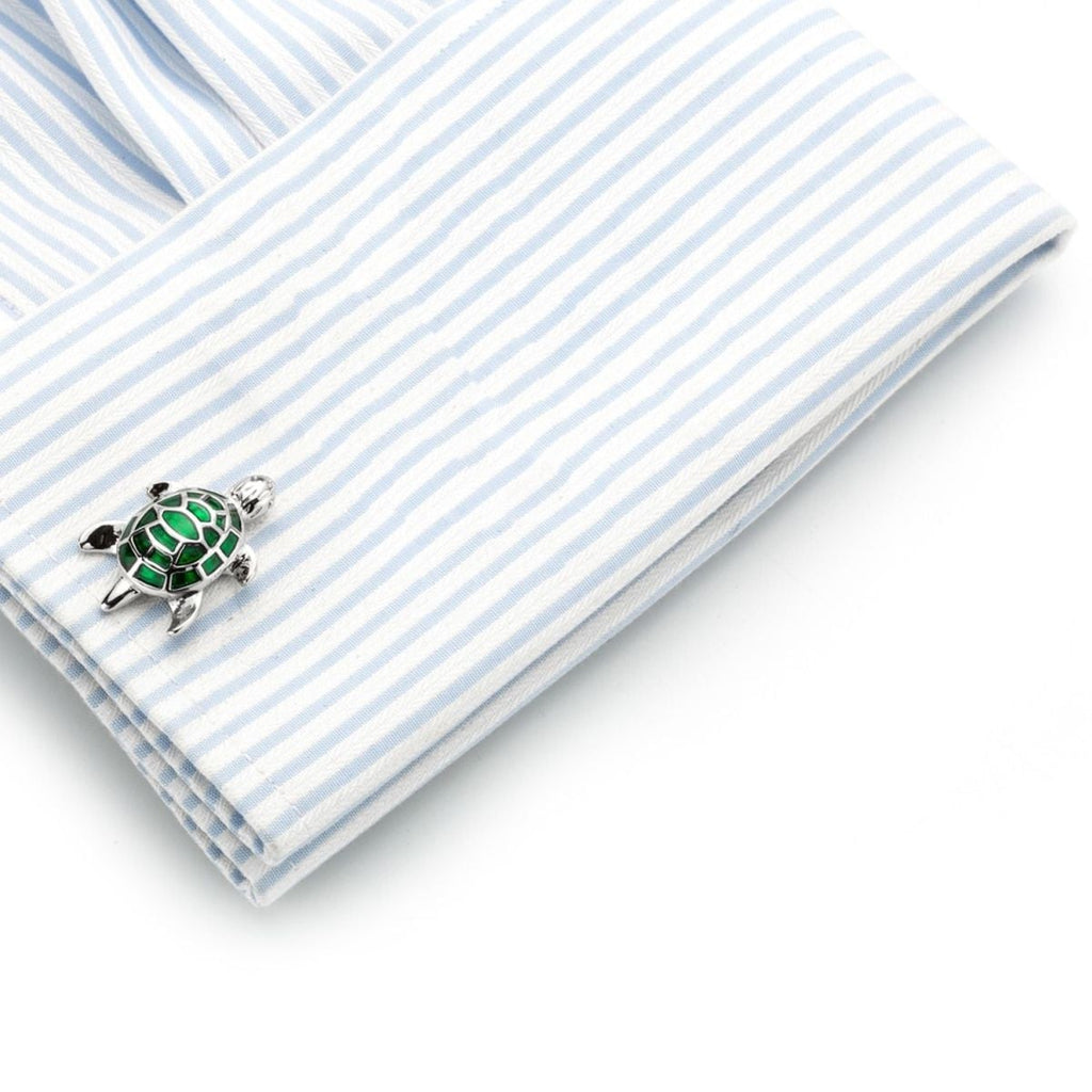 Turtle Tortoise Green Cufflinks In Box Bulk