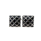 3D Checks Black Cufflinks In Box Bulk