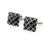3D Checks Black Cufflinks In Box Bulk
