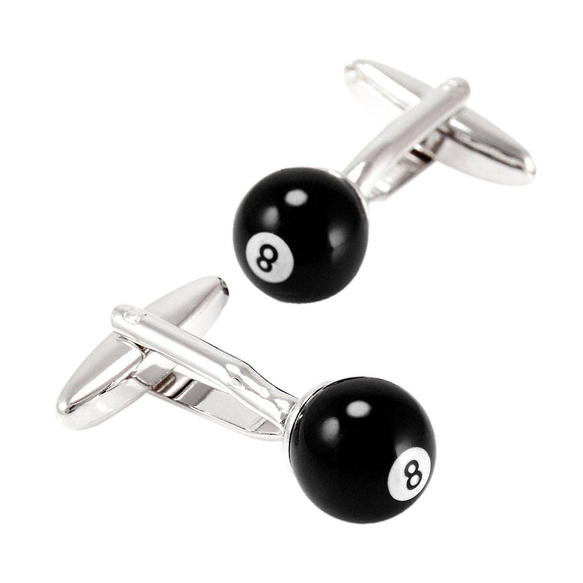 8 Black Snooker Billiards Pool Black Cufflinks Bulk