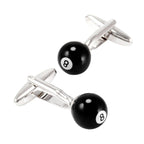 8 Black Snooker Billiards Pool Black Cufflinks Bulk