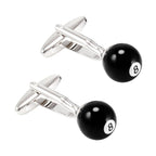 8 Black Snooker Billiards Pool Black Cufflinks Bulk