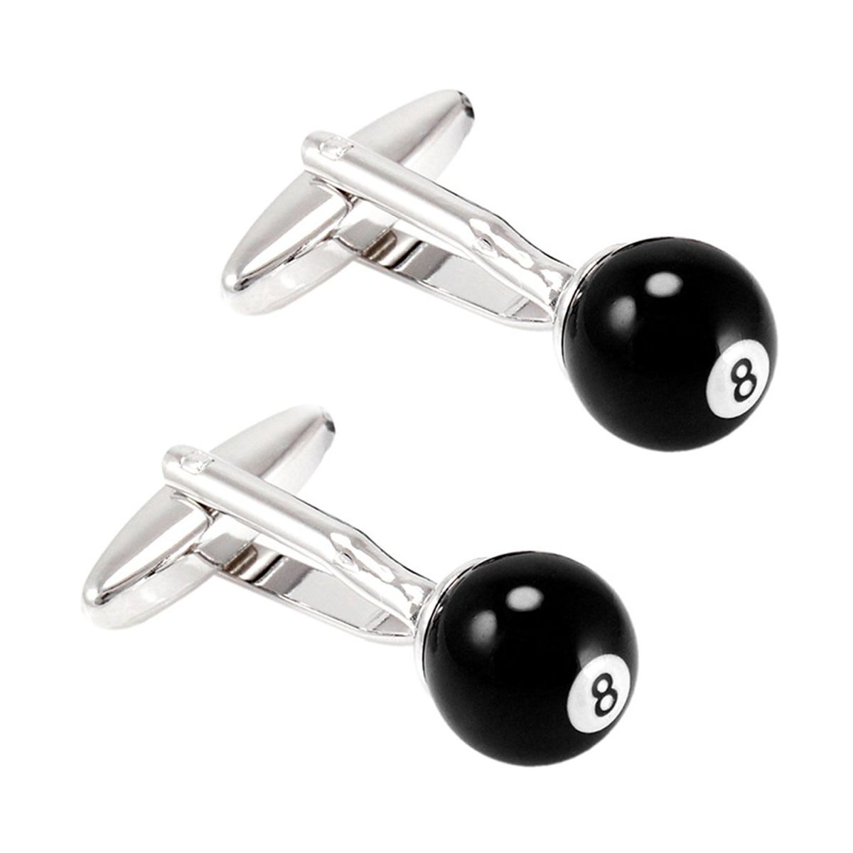 8 Black Snooker Billiards Pool Black Cufflinks Bulk