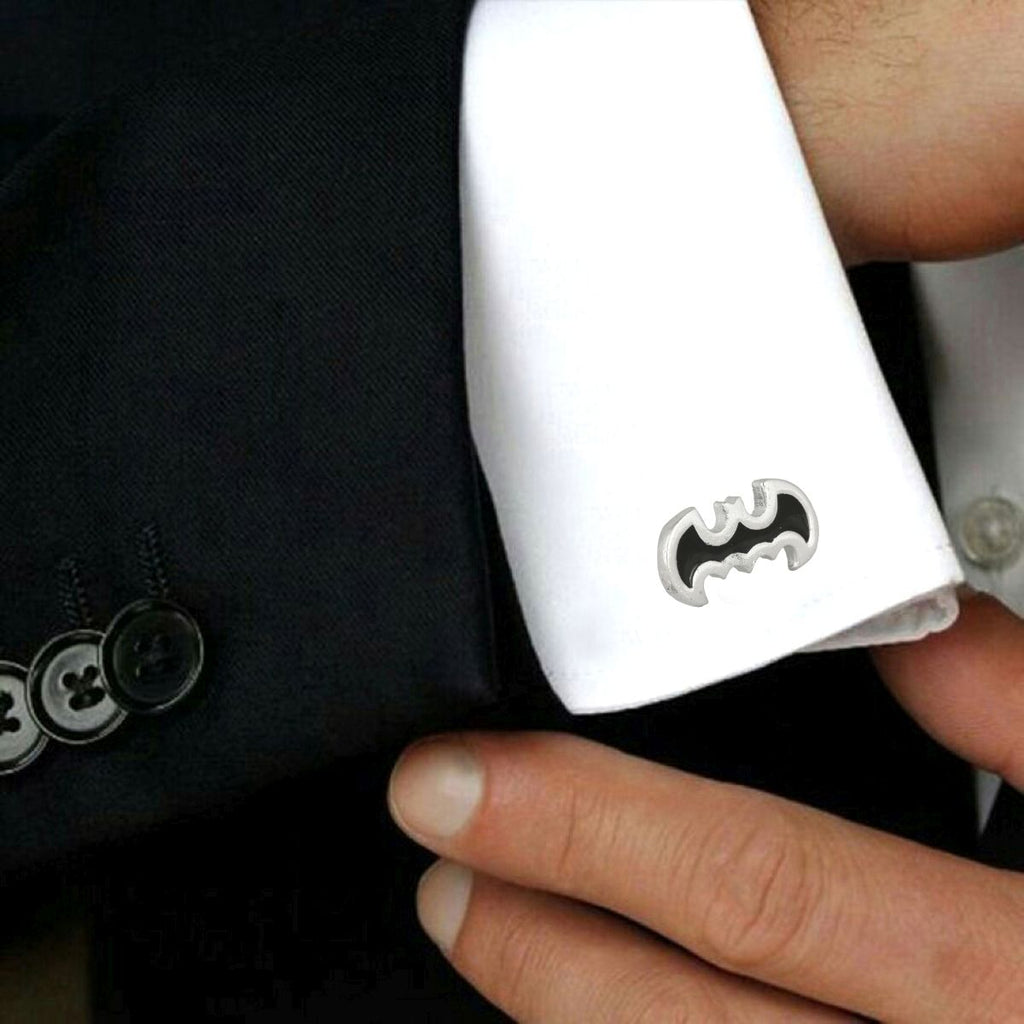 Super Hero Batman Black Cufflinks In Box Bulk