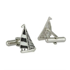 Fancy Sail Ship Black Cufflinks In Box Bulk