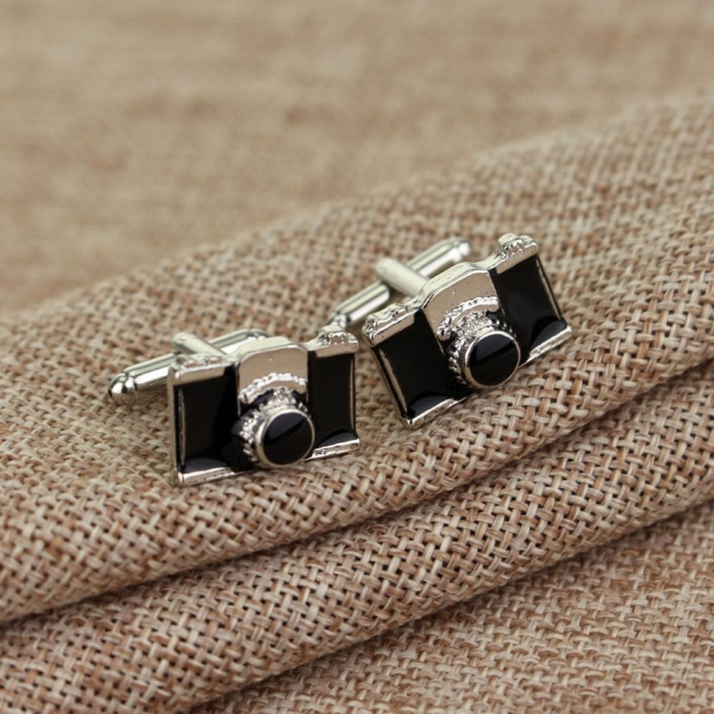 Camera Black Cufflinks In Box Bulk