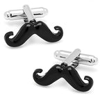 Moustache Mooch Black Cufflinks In Box