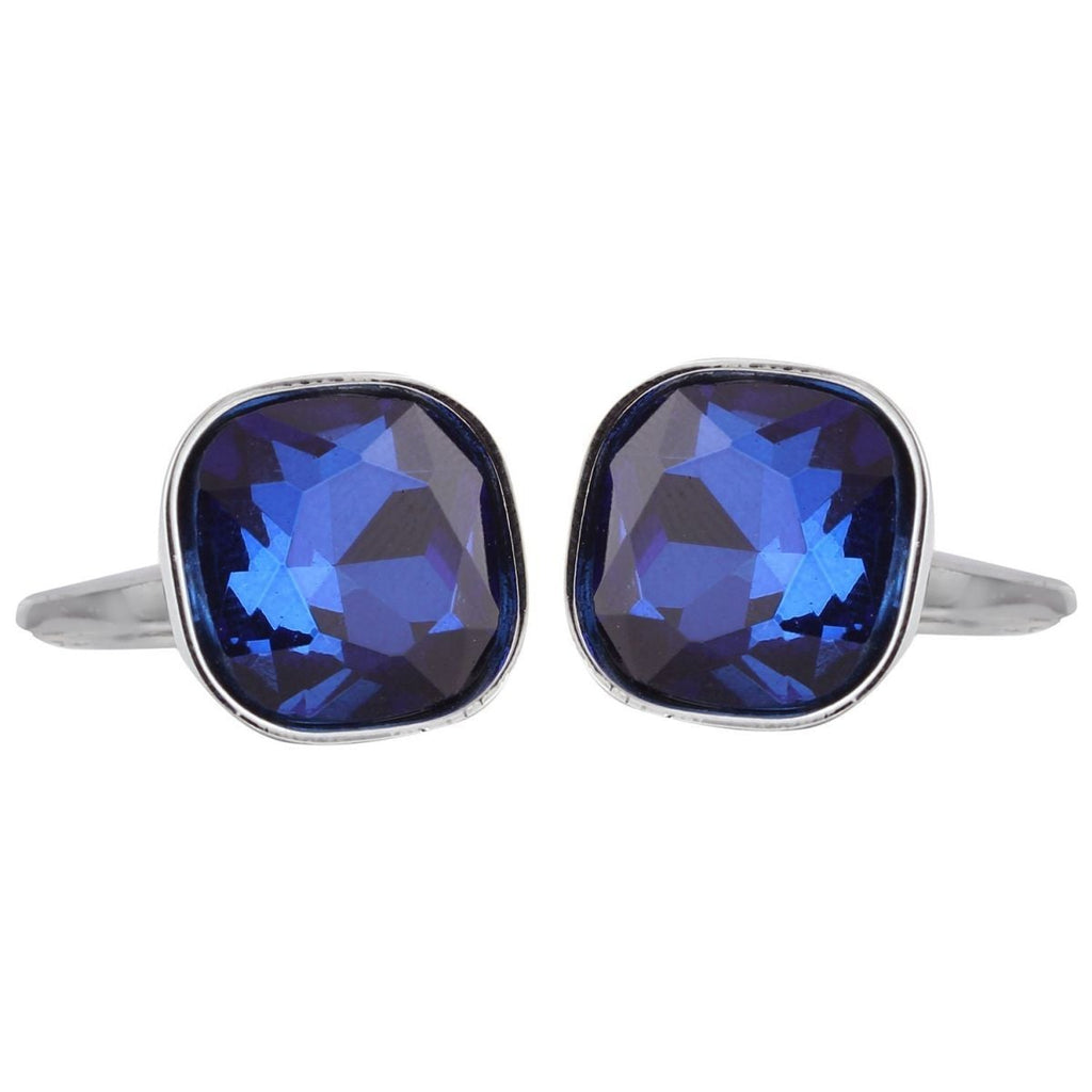 Austrian Crystal Blue Cufflinks In Box Bulk