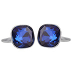 Austrian Crystal Blue Cufflinks In Box Bulk