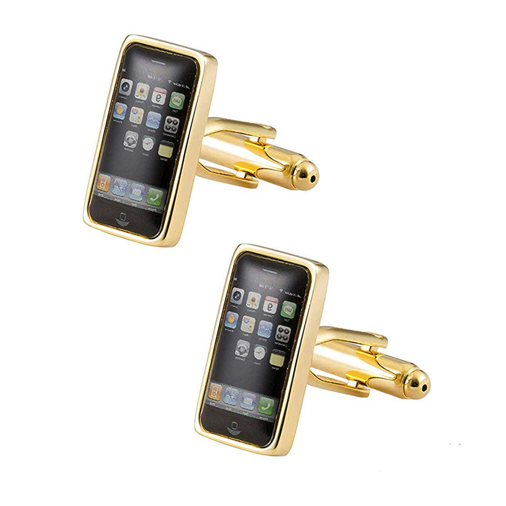 Iphone Mobile Gold Cufflinks In Box Bulk