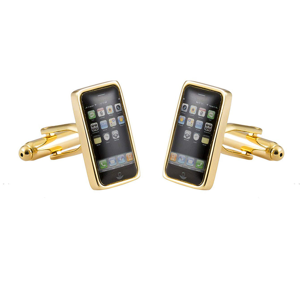 Iphone Mobile Gold Cufflinks In Box Bulk
