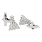 Shuttlecock Badminton Silver Cufflinks In Box Bulk