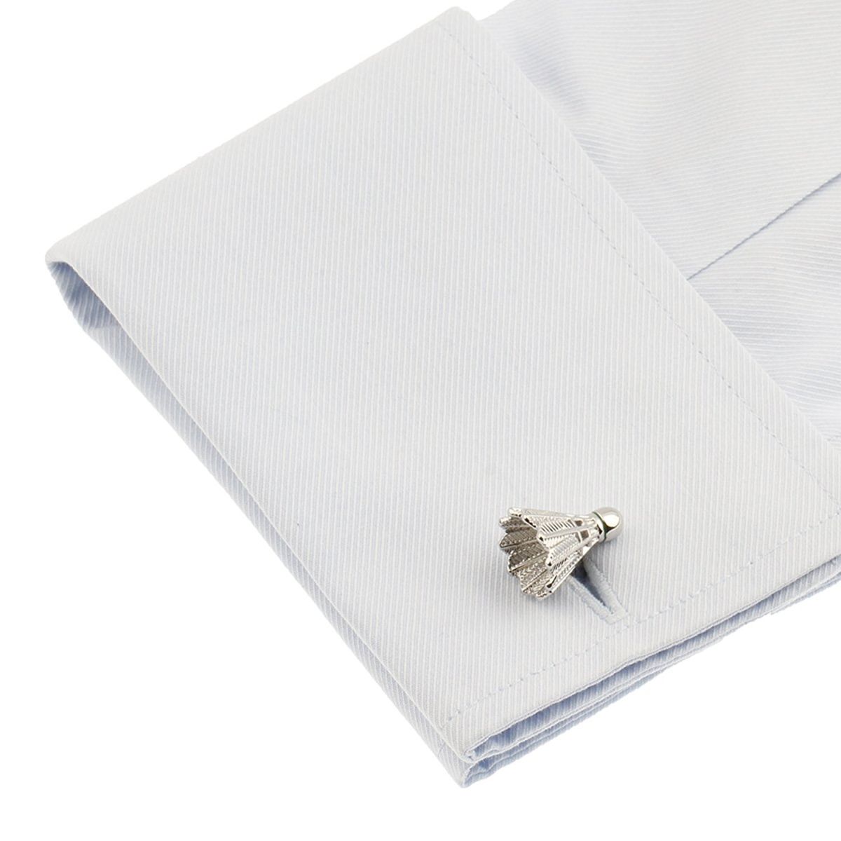Shuttlecock Badminton Silver Cufflinks In Box Bulk
