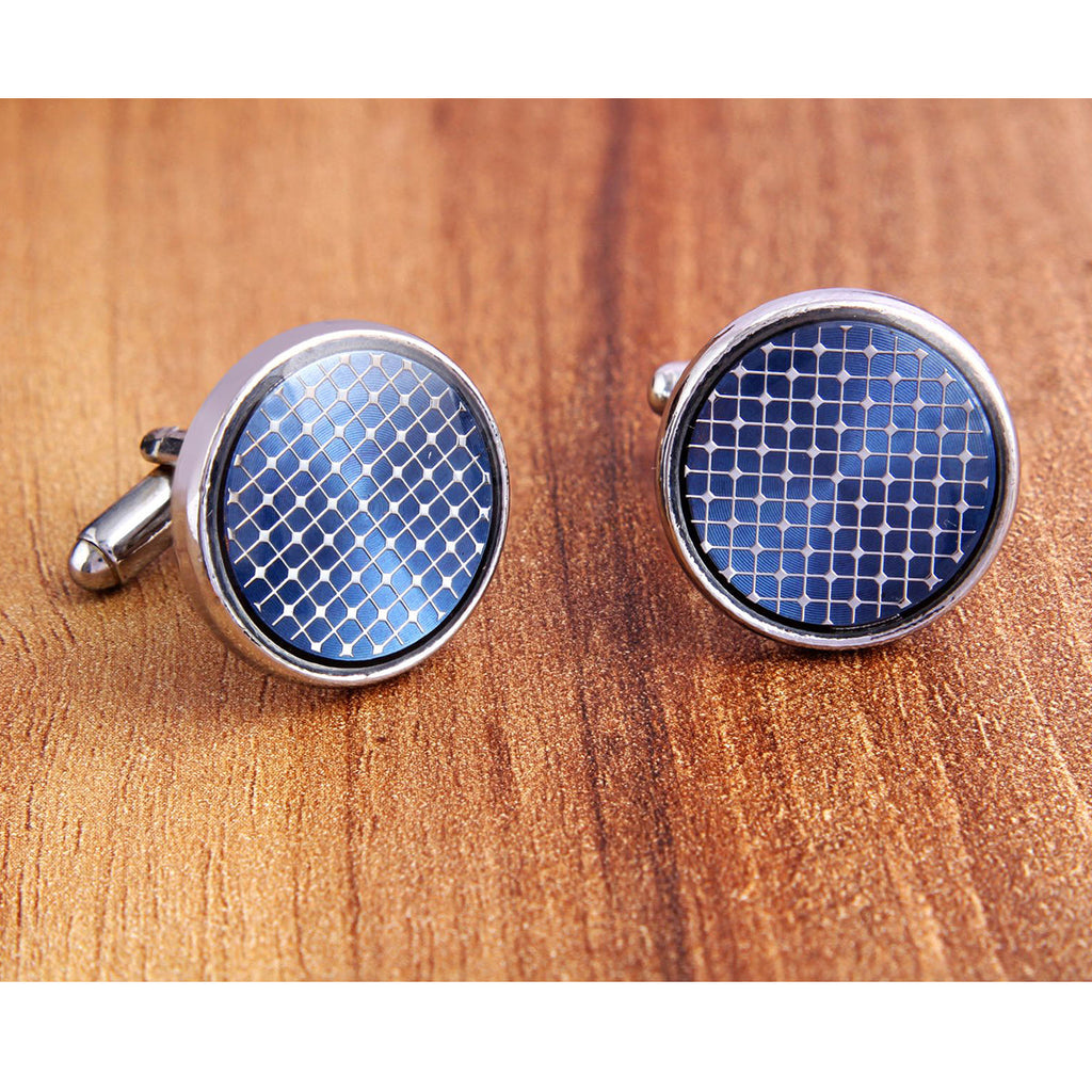 Filigree Blue Cufflinks In Box Bulk