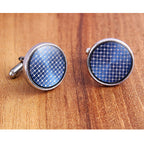 Filigree Blue Cufflinks In Box Bulk