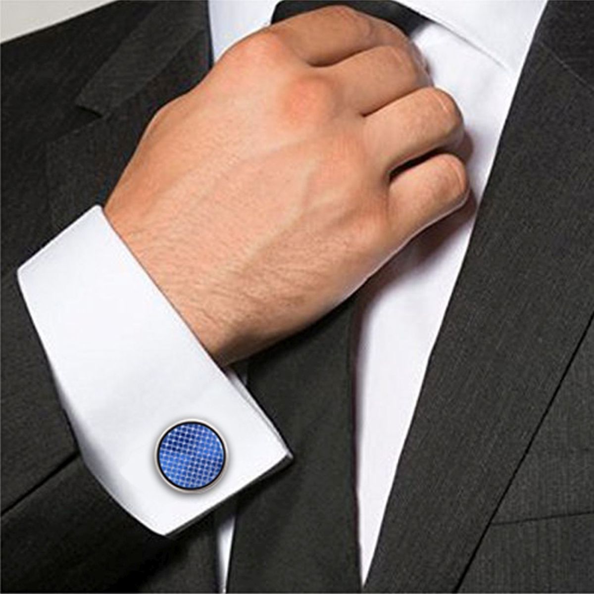 Filigree Blue Cufflinks In Box Bulk