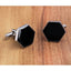 Hexagon Black Cufflinks In Box Bulk