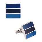 Stripes Blue Cufflinks In Box Bulk