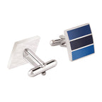 Stripes Blue Cufflinks In Box Bulk