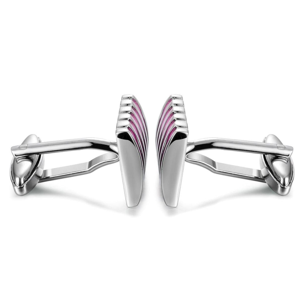 Stripes Pink Cufflinks In Box Bulk