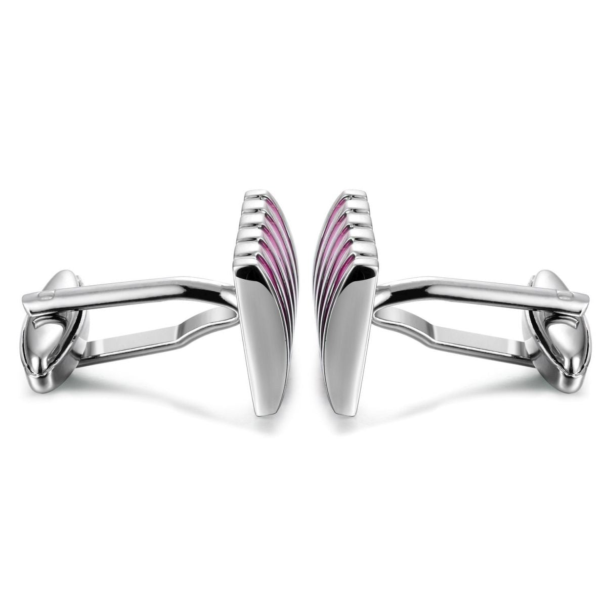 Stripes Pink Cufflinks In Box Bulk