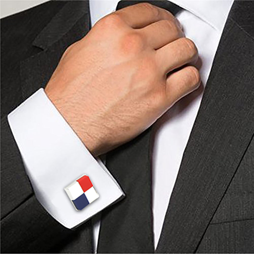 Checks Blue Red Cufflinks In Box Bulk