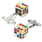 Rubix Cube Multi Color Cufflinks In Box