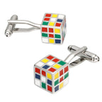 Rubix Cube Multi Color Cufflinks In Box