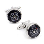 Round Compass White Cufflinks In Box Bulk