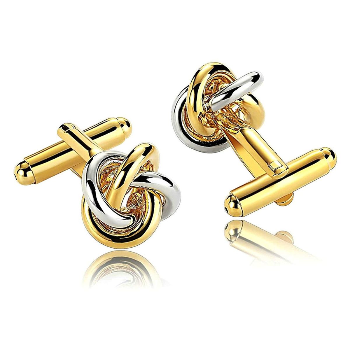 Knot Gold Silver Cufflinks In Box Bulk Main image