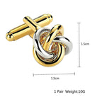 Knot Gold Silver Cufflinks In Box Bulk