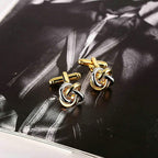 Knot Gold Silver Cufflinks In Box Bulk