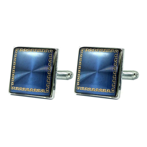 Square Blue Cufflinks In Box Bulk Secondary image