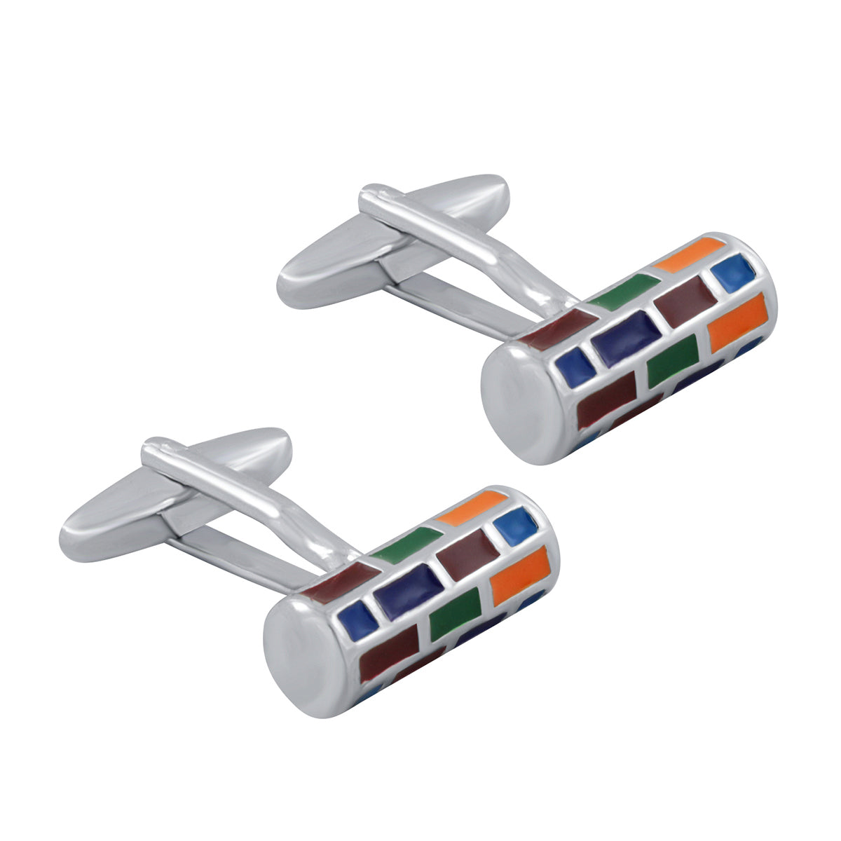 Cylinder Multi Color Cufflinks In Box Secondary image