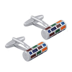 Cylinder Multi Color Cufflinks In Box