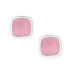 Cushion Pink Crystal Cufflinks In Box Bulk