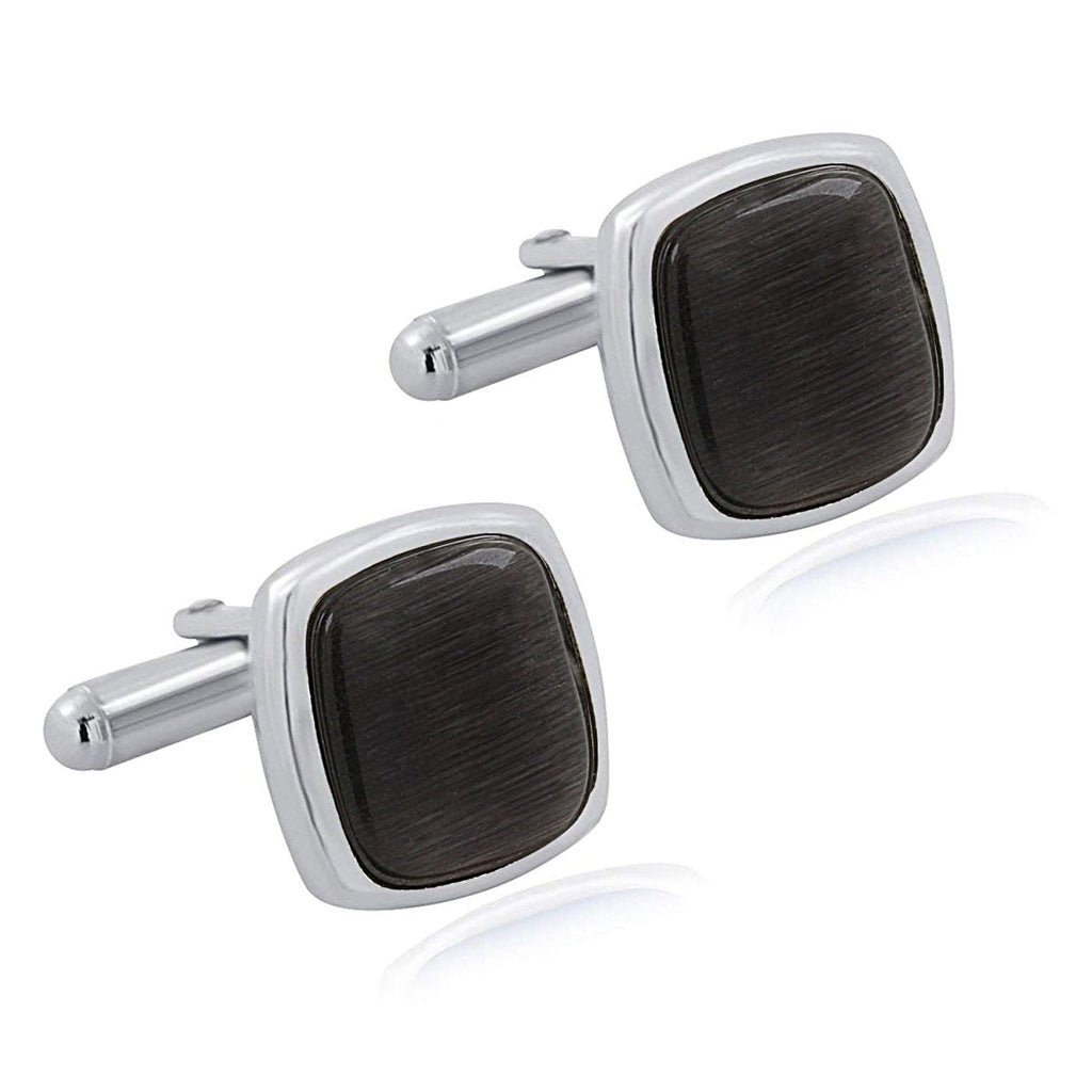Cushion Black Crystal Cufflinks In Box Bulk