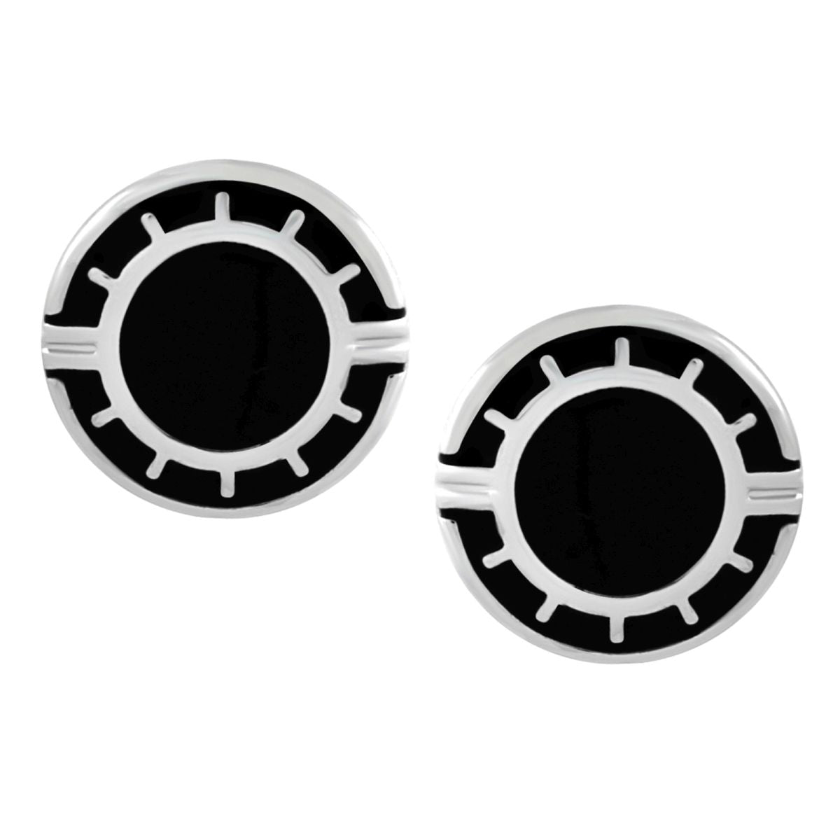 Round Black Cufflinks In Box Bulk Secondary image