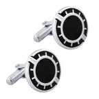 Round Black Cufflinks In Box Bulk