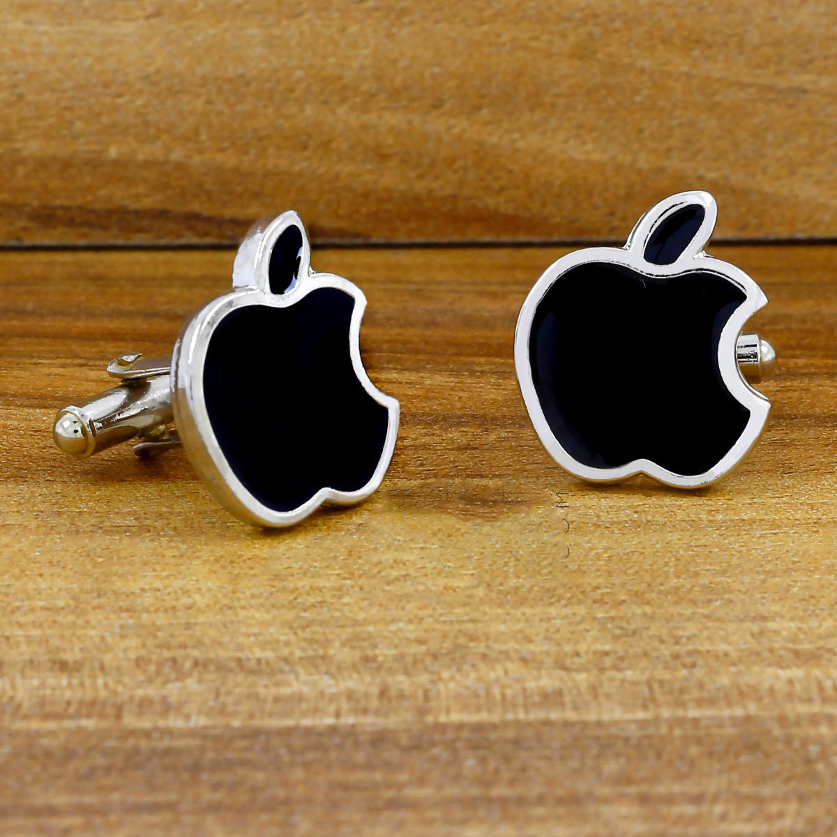 Apple Black Cufflinks In Box Bulk